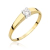 Pierścionek W0524 Diament 0,20ct żółte złoto