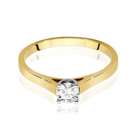 Pierścionek W0526 Diament 0,50ct żółte złoto