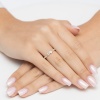 Pierścionek W0528 z diamentami żółte złoto