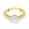 Pierścionek W0530 Diament 0,15ct żółte złoto
