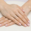 Pierścionek W0532 z diamentami żółte złoto