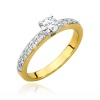 Pierścionek W0534 Diament 0,50ct żółte złoto