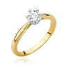 Pierścionek W0539 Diament 0,40ct żółte złoto
