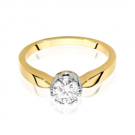 Pierścionek W0541 Diament 0,50ct żółte złoto