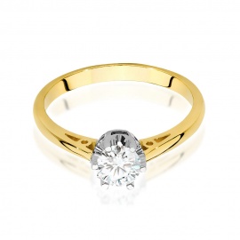 Pierścionek W0542 Diament 0,50ct żółte złoto