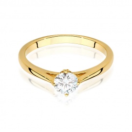 Pierścionek W0543 Diament 0,40ct żółte złoto