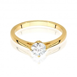 Pierścionek W0543 Diament 0,50ct żółte złoto