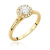 Pierścionek W0550 Diament 0,40ct żółte złoto