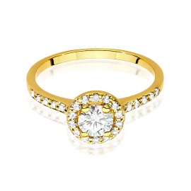 Pierścionek W0551 Diament 0,50ct żółte złoto
