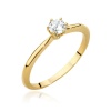 Pierścionek W0553 Diament 0,40ct żółte złoto