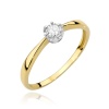 Pierścionek W0567 Diament 0,06ct żółte złoto