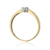 Pierścionek W0567 Diament 0,06ct żółte złoto