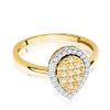 Pierścionek W0571 z diamentami żółte złoto