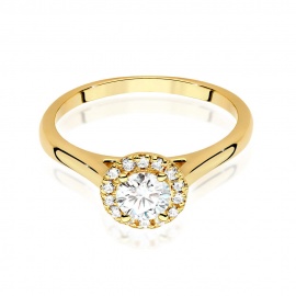 Pierścionek W0550 Diament 0,50ct żółte złoto