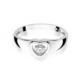 Pierścionek W0001 Diament 0,10ct białe złoto