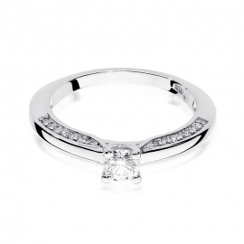 Pierścionek W0009 Diament 0,30ct białe złoto