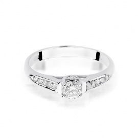 Pierścionek W0016 Diament 0,23ct białe złoto