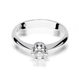 Pierścionek W0036 Diament 0,23ct białe złoto