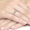 Pierścionek W0047 Diament 0,10ct białe złoto