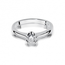 Pierścionek W0047 Diament 0,30ct białe złoto