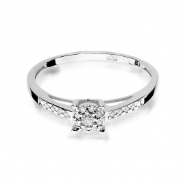 Pierścionek W0055 Diament 0,04ct białe złoto