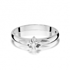 Pierścionek W0088 Diament 0,04ct białe złoto