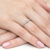 Pierścionek W091 Diament 0,04ct białe złoto