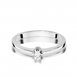 Pierścionek W0111 Diament 0,04ct białe złoto