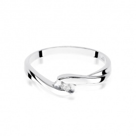Pierścionek W0158 Diament 0,05ct białe złoto