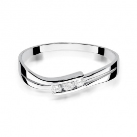 Pierścionek W0159 z diamentami białe złoto