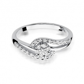 Pierścionek W0184 Diament 0,17ct białe złoto