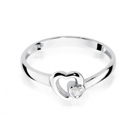 Pierścionek W0188 Diament 0,02ct białe złoto