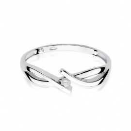 Pierścionek W0191 Diament 0,04ct białe złoto