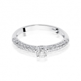 Pierścionek W0200 Diament 0,15ct białe złoto