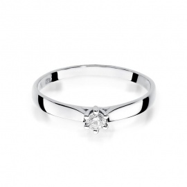 Pierścionek W0222 Diament 0,08ct białe złoto