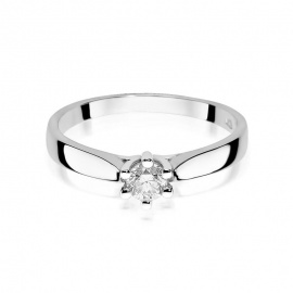Pierścionek W0222B Diament 0,20ct białe złoto