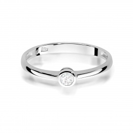 Pierścionek W0224 Diament 0,08ct białe złoto