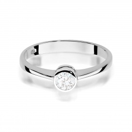 Pierścionek W0224B Diament 0,25ct białe złoto