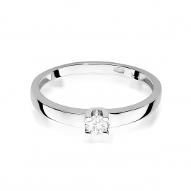 Pierścionek W0225 Diament 0,08ct białe złoto