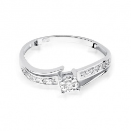 Pierścionek W0269 Diament 0,05ct białe złoto