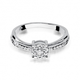 Pierścionek W0302 Diament 0,08ct białe złoto