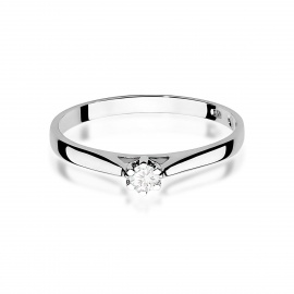 Pierścionek W0311 Diament 0,09ct białe złoto
