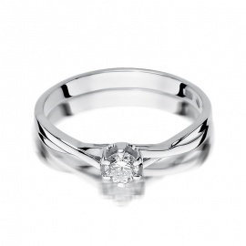 Pierścionek W0340B Diament 0,23ct białe złoto