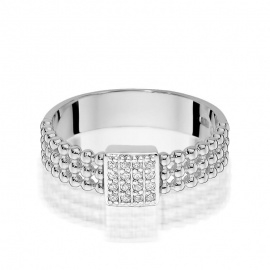 Pierścionek W0353 z diamentami białe złoto