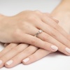 Pierścionek W0360 Diament 0,08ct białe złoto