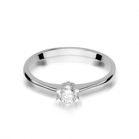 Pierścionek W0387 Diament 0,23ct białe złoto
