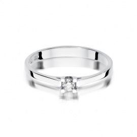 Pierścionek W0407 Diament 0,09ct białe złoto