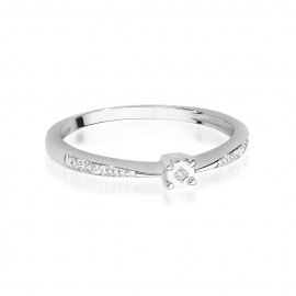 Pierścionek W0465 Diament 0,01ct białe złoto