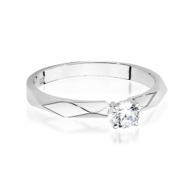 Pierścionek W0484 Diament 0,15ct białe złoto