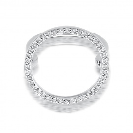 Pierścionek W0510 z diamentami białe złoto